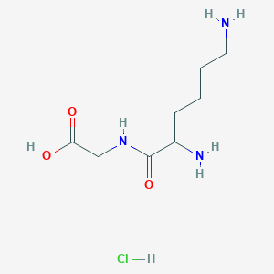 molecular formula C8H18ClN3O3 B1591847 (S)-2-(2,6-Diaminohexanamido)acetic acid hydrochloride CAS No. 40719-58-2