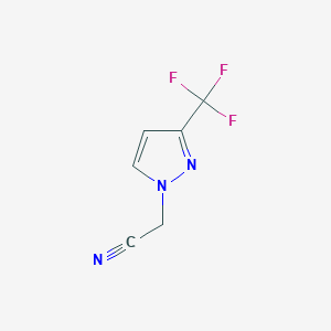 molecular formula C6H4F3N3 B1591888 2-(3-(三氟甲基)-1H-吡唑-1-基)乙腈 CAS No. 1006348-71-5