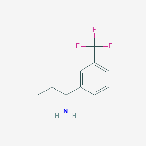 molecular formula C10H12F3N B1591889 1-[3-(Trifluoromethyl)phenyl]propylamine CAS No. 473732-59-1