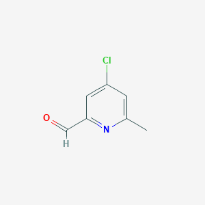 molecular formula C7H6ClNO B1591898 4-氯-6-甲基吡啶甲醛 CAS No. 98273-77-9