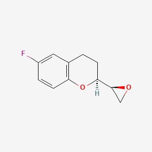 molecular formula C11H11FO2 B1591919 (+)-(S,S)-6-Fluoro-3,4-dihydro-2-(2-oxiranyl)-2H-1-benzopyran CAS No. 793669-26-8
