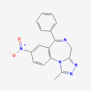 molecular formula C17H13N5O2 B1591951 Nitrazolam CAS No. 28910-99-8
