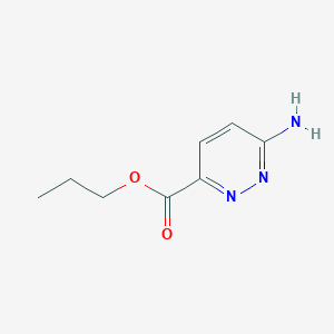 molecular formula C8H11N3O2 B1592010 Propyl 6-aminopyridazine-3-carboxylate CAS No. 98594-47-9