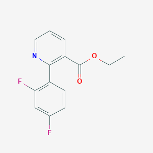 molecular formula C14H11F2NO2 B1592028 Ethyl 2-(2,4-difluorophenyl)nicotinate CAS No. 1219503-87-3