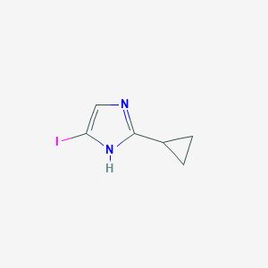 molecular formula C6H7IN2 B1592063 2-环丙基-5-碘-1H-咪唑 CAS No. 761426-65-7