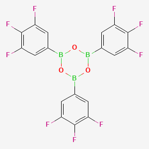molecular formula C18H6B3F9O3 B1592072 2,4,6-三（3,4,5-三氟苯基）-1,3,5,2,4,6-三氧杂三硼烷 CAS No. 223440-94-6