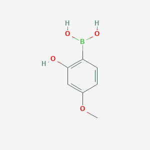 molecular formula C7H9BO4 B1592074 2-羟基-4-甲氧基苯硼酸 CAS No. 1068155-43-0