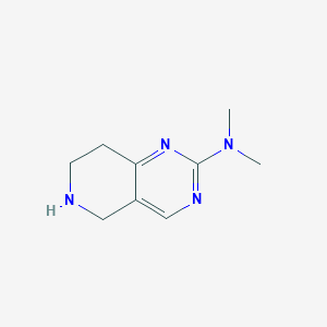 molecular formula C9H14N4 B1592076 N,N-Dimethyl-5,6,7,8-tetrahydropyrido[4,3-D]pyrimidin-2-amine CAS No. 578713-43-6
