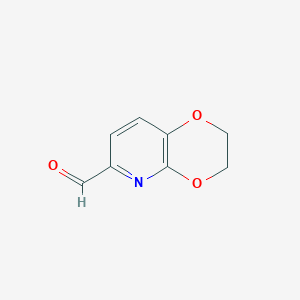 molecular formula C8H7NO3 B1592098 2,3-二氢-[1,4]二氧杂环[2,3-b]吡啶-6-甲醛 CAS No. 615568-24-6