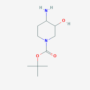 molecular formula C10H20N2O3 B1592099 叔丁基4-氨基-3-羟基哌啶-1-羧酸酯 CAS No. 203503-03-1
