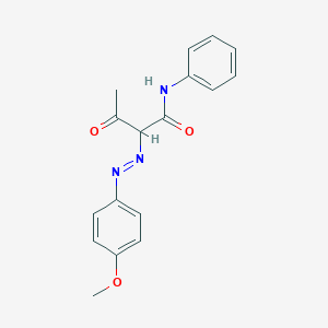 molecular formula C17H17N3O3 B159211 2-[(p-Methoxyphenyl)azo]acetoacetanilide CAS No. 1657-18-7