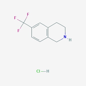 molecular formula C10H11ClF3N B1592168 6-(Trifluoromethyl)-1,2,3,4-tetrahydroisoquinoline hydrochloride CAS No. 215798-14-4