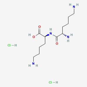 molecular formula C12H28Cl2N4O3 B1592215 L-赖氨酰-L-赖氨酸二盐酸盐 CAS No. 52123-30-5