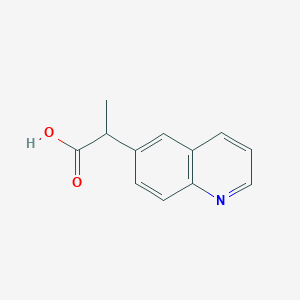 molecular formula C12H11NO2 B1592235 2-(喹啉-6-基)丙酸 CAS No. 959585-30-9