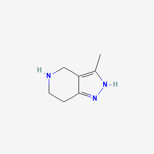 molecular formula C7H11N3 B1592245 3-methyl-4,5,6,7-tetrahydro-1H-pyrazolo[4,3-c]pyridine CAS No. 740061-36-3