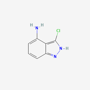 molecular formula C7H6ClN3 B1592266 3-氯-1H-吲唑-4-胺 CAS No. 54768-48-8