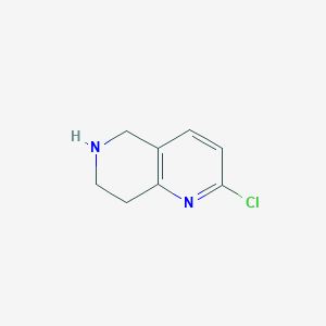 molecular formula C8H9ClN2 B1592278 2-氯-5,6,7,8-四氢-1,6-萘啶 CAS No. 210539-05-2