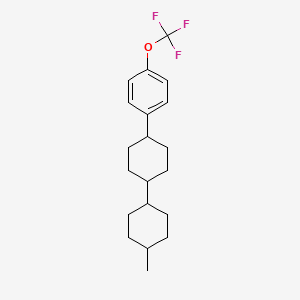 B1592294 4-[trans-4-(trans-4-Methylcyclohexyl)cyclohexyl]-1-trifluoromethoxybenzene CAS No. 281680-32-8