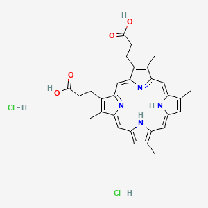 molecular formula C30H32Cl2N4O4 B1592296 次卟啉 IX 二盐酸盐 CAS No. 68929-05-5