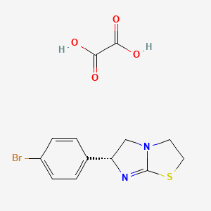 molecular formula C13H13BrN2O4S B1592303 (R)-6-(p-Bromophenyl)-2,3,5,6-tetrahydroimidazo(2,1-b)thiazole oxalate CAS No. 71461-24-0