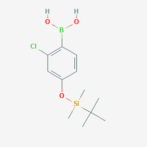 molecular formula C12H20BClO3Si B1592315 (4-((叔丁基二甲基甲硅烷基)氧基)-2-氯苯基)硼酸 CAS No. 412343-21-6