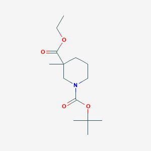 B1592318 1-tert-Butyl 3-ethyl 3-methylpiperidine-1,3-dicarboxylate CAS No. 278789-43-8
