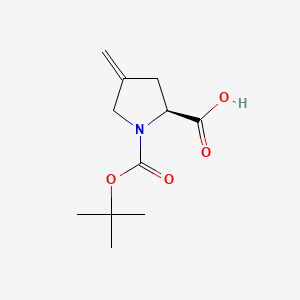 molecular formula C11H17NO4 B1592347 N-Boc-4-亚甲基-L-脯氨酸 CAS No. 84348-38-9