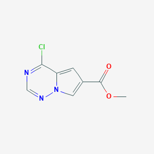 molecular formula C8H6ClN3O2 B1592353 4-氯吡咯并[2,1-f][1,2,4]三嗪-6-羧酸甲酯 CAS No. 1005196-61-1