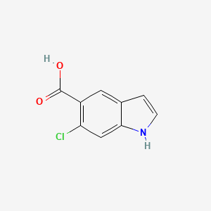 molecular formula C9H6ClNO2 B1592393 6-氯-1H-吲哚-5-羧酸 CAS No. 256935-86-1