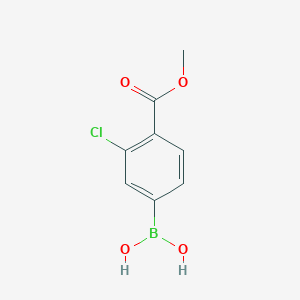 molecular formula C8H8BClO4 B1592406 (3-Chloro-4-(methoxycarbonyl)phenyl)boronic acid CAS No. 603122-82-3