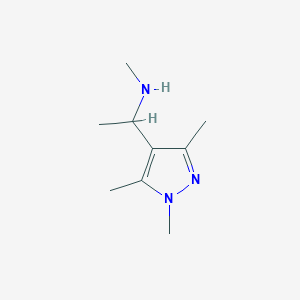molecular formula C9H17N3 B1592407 N-methyl-1-(1,3,5-trimethyl-1H-pyrazol-4-yl)ethanamine CAS No. 1007501-25-8