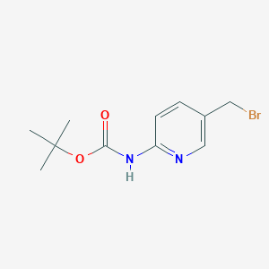molecular formula C11H15BrN2O2 B1592408 tert-Butyl (5-(bromomethyl)pyridin-2-yl)carbamate CAS No. 304873-96-9