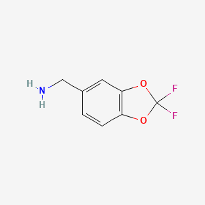 molecular formula C8H7F2NO2 B1592426 (2,2-Difluorobenzo[D][1,3]dioxol-5-YL)methanamine CAS No. 135132-35-3