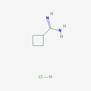 molecular formula C5H11ClN2 B1592447 Cyclobutanecarboximidamide hydrochloride CAS No. 71690-89-6
