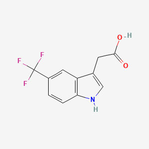 molecular formula C11H8F3NO2 B1592488 2-(5-Trifluoromethyl-1H-indol-3-YL)acetic acid CAS No. 378802-40-5