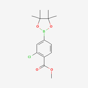 molecular formula C14H18BClO4 B1592489 2-クロロ-4-(4,4,5,5-テトラメチル-1,3,2-ジオキサボロラン-2-イル)安息香酸メチル CAS No. 334018-52-9