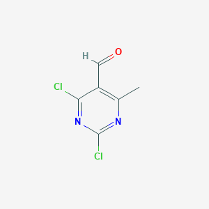molecular formula C6H4Cl2N2O B1592494 2,4-Dichloro-6-methylpyrimidine-5-carbaldehyde CAS No. 933686-24-9