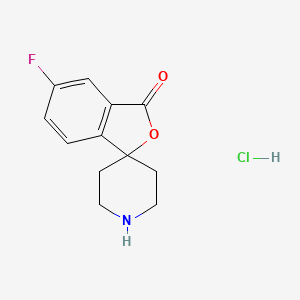 molecular formula C12H13ClFNO2 B1592495 5-Fluoro-3h-spiro[isobenzofuran-1,4'-piperidin]-3-one CAS No. 707541-47-7