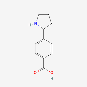 molecular formula C11H13NO2 B1592509 4-Pyrrolidin-2-YL-benzoic acid CAS No. 937685-45-5