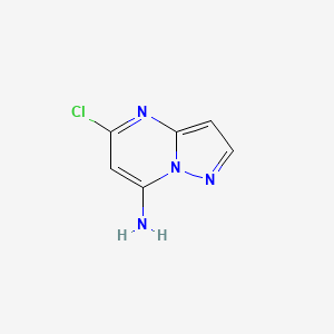 molecular formula C6H5ClN4 B1592513 5-氯吡唑并[1,5-a]嘧啶-7-胺 CAS No. 245095-96-9