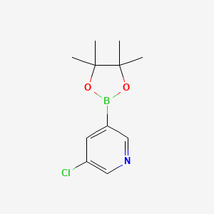 molecular formula C11H15BClNO2 B1592515 3-Chloro-5-(4,4,5,5-tetramethyl-1,3,2-dioxaborolan-2-yl)pyridine CAS No. 865186-94-3