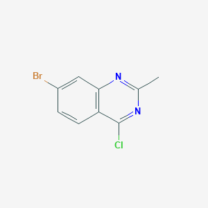 molecular formula C9H6BrClN2 B1592551 7-溴-4-氯-2-甲基喹唑啉 CAS No. 403850-84-0