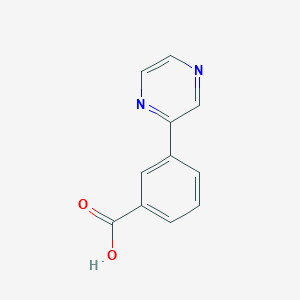 molecular formula C11H8N2O2 B1592556 3-(Pyrazin-2-yl)benzoic acid CAS No. 856905-13-0
