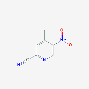 molecular formula C7H5N3O2 B1592572 2-Cyano-4-methyl-5-nitropyridine CAS No. 267875-30-9