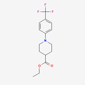 molecular formula C15H18F3NO2 B1592574 Ethyl 1-(4-trifluoromethylphenyl)piperidine-4-carboxylate CAS No. 253446-38-7