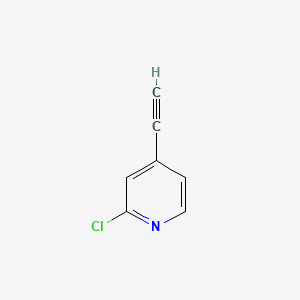 molecular formula C7H4ClN B1592582 2-氯-4-乙炔基吡啶 CAS No. 945717-09-9
