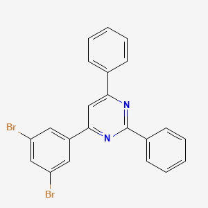 molecular formula C22H14Br2N2 B1592587 4-(3,5-Dibromophenyl)-2,6-diphenylpyrimidine CAS No. 607740-08-9