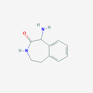 molecular formula C10H12N2O B1592599 1-amino-4,5-dihydro-1H-benzo[d]azepin-2(3H)-one CAS No. 253185-43-2