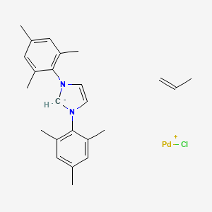 molecular formula C24H31ClN2Pd B1592611 烯丙基氯[1,3-双(2,4,6-三甲基苯基)咪唑-2-亚甲基]钯(II) CAS No. 478980-04-0