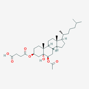 B159262 4-[[(3S,5R,6R,8S,9S,10R,13R,14S,17R)-6-acetyloxy-5-hydroxy-10,13-dimethyl-17-[(2R)-6-methylheptan-2-yl]-1,2,3,4,6,7,8,9,11,12,14,15,16,17-tetradecahydrocyclopenta[a]phenanthren-3-yl]oxy]-4-oxobutanoic acid CAS No. 10157-96-7